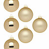 6 Christbaumkugeln von Inge Glas in der Größe 6cm in der Farbe Brokat.