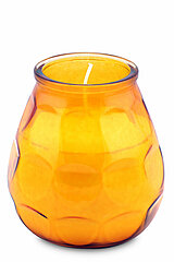1 Glaswindlicht Twilight von Bolsius in der Größe 10,4x9,9cm in der Farbe Bernstein.