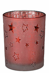 Ein Teelichthalter Stern von Edelman in der Größe 12,5x10cm in der Farbe rot.