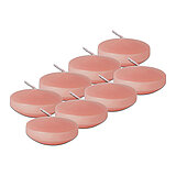 17 Schwimmkerzen Maxi von Richard Wenzel in der Größe 4x8cm in der Farbe antikrosa.