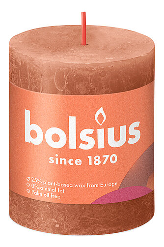 Bolsius Rustik Stumpenkerzen 80/68 mm - Rostiges Rosa (1 Stück) Artikelvorschau Rustik Stumpenkerzen 80/68 mm - Rostiges Rosa (1 Stück)