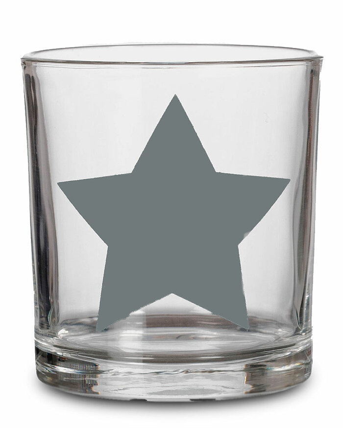 Ein Teelichthalter Star von Sandra Rich in der Größe 6,5x5,5cm in der Farbe grau.