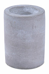 Ein 2 in 1 Kerzenhalter von Müller Kerzenfabrik in der Größe 8x6cm in der Farbe grau.