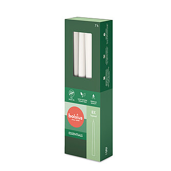 Bolsius Spitzkerzen 245/24mm (8er Pack) - Wolkiges Weiß Artikelvorschau Spitzkerzen 245/24mm (8er Pack) - Wolkiges Weiß