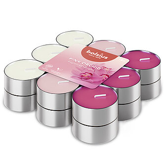 Bolsius Duft-Teelichte 3-farbig (18er Pack) Artikelvorschau Duft-Teelichte 3-farbig (18er Pack)