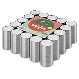 100 Teelichte von Bolsius mit einer Brenndauer von 4 Stunden in der Größe 1,5x3,8cm in der Farbe weiß.