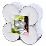 Acht Maxi-Duft-Teelichter Anti Tabak von Müller Kerzenfabrik in der Größe 2,2x5,7cm.