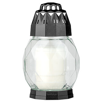 Bolsius Grablaterne Diamond inkl. Nachfüller - Transparent Artikelvorschau Grablaterne Diamond inkl. Nachfüller - Transparent