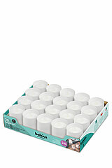 20 Relight Nachfüllkerzen von Bolsius in der Größe 6,4x5,2cm in der Farbe Weiß.