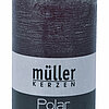 Eine Polar Stumpenkerze von Müller Kerzenfabrik in der Größe 12x7,8cm in der Farbe Asphalt.
