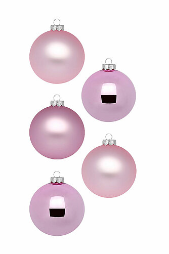 Inge Glas Weihnachtskugeln aus Glas Ø 8 cm - Pink Blush (12 Stück) Artikelvorschau Weihnachtskugeln aus Glas Ø 8 cm - Pink Blush (12 Stück)