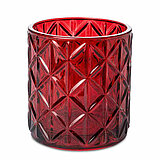 Ein Teelichthalter Noble von Sandra Rich in der Größe 8x7,2cm in der Farbe Burgund.