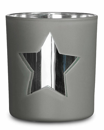 Sandra Rich Sandra Rich - Teelichthalter Spiegelglas STAR - 8 x 7 cm (1 Stück) - grey Artikelvorschau Sandra Rich - Teelichthalter Spiegelglas STAR - 8 x 7 cm (1 Stück) - grey