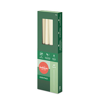 Bolsius Spitzkerzen 245/24mm (4er Pack) - Weiche Perle Artikelvorschau Spitzkerzen 245/24mm (4er Pack) - Weiche Perle