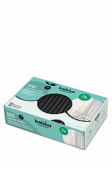 100 Spitzkerzen von Bolsius Professional in der Größe 24x2,3cm in der Farbe schwarz.