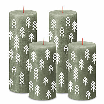 Bolsius Adventsset Groß True Glow - Frische Olive (4er Set) Artikelvorschau Adventsset Groß True Glow - Frische Olive (4er Set)