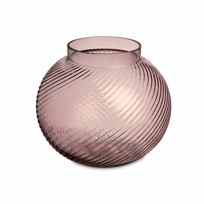 Ein Teelichthalter Spiral von Sandra Rich in der Größe 13x15,5cm in der Farbe rose.