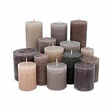 5 kg Mixpaket Rustik und Polar Kerzen von Decolite in der Größe 0,5x0,5cm in der Farbe braun.