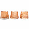 3 Teelichthalter von Sandra Rich in der Größe 7x8cm in der Farbe Terrakotta.