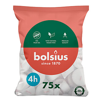 Bolsius Teelicht 4h (75er Beutel) Artikelvorschau Teelicht 4h (75er Beutel)