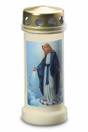 Bolsius Grablicht Nr. 6 mit Deckel und Marienmotiv Nr. 3 Artikelvorschau Grablicht Nr. 6 mit Deckel und Marienmotiv Nr. 3