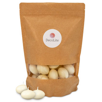 DecoLite Schwimmkerzen 30/45 mm - 20 Stück - Creme Artikelvorschau Schwimmkerzen 30/45 mm - 20 Stück - Creme