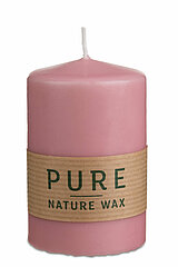 Eine Stumpenkerze Pure von Richard Wenzel in der Größe 9x6cm in der Farbe antikrosa.