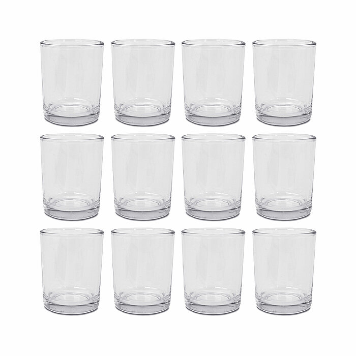 12 Teelichtgläser von Decolite in der Größe 6,6x5,4cm in der Farbe klar.