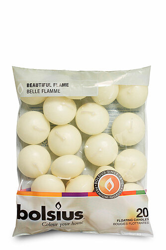 Bolsius Schwimmkerzen 30/45 20er Beutel - elfenbein Artikelvorschau Schwimmkerzen 30/45 20er Beutel - elfenbein