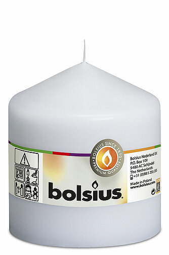 Bolsius Stumpenkerze 100/98mm - Weiß Artikelvorschau Stumpenkerze 100/98mm - Weiß