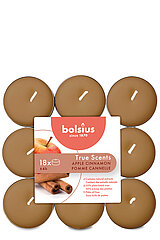 38 Duft-Teelichter von Bolsius mit dem Duft Apple Cinnamon.