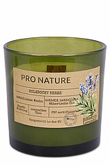 Ein Raps Duftglas mit Holzdocht von Müller Kerzenfabrik in der Größe 10x10cm mit dem Duft Rosmarin & Lavendel.