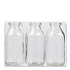 Drei kleine Flaschen Bottle von Sandra Rich in der Größe 10,5x5,0cm in der Farbe klar.