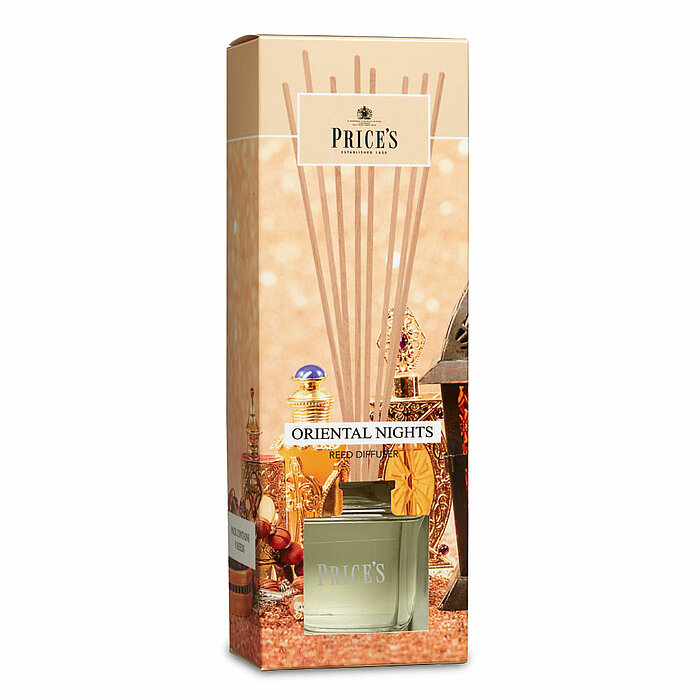 Ein Raumduft-Diffuser von Prices Candles in der Geruchssorte Oriental Nights mit 100ml Inhalt.