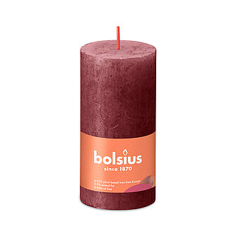 Bolsius Rustik Stumpenkerzen 100/50 mm - samtrot (1 Stück) Artikelvorschau Rustik Stumpenkerzen 100/50 mm - samtrot (1 Stück)