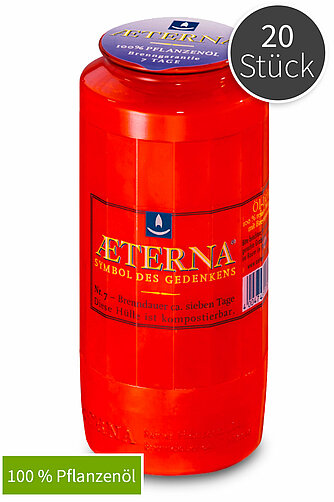 Aeterna Öl-Licht aus 100 % reinem Pflanzenöl - 7 Tage Artikelvorschau Öl-Licht aus 100 % reinem Pflanzenöl - 7 Tage