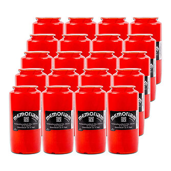 Aeterna Kompositionsöllicht Nr. 93 Memoriam (20 Stück) - rot Artikelvorschau Kompositionsöllicht Nr. 93 Memoriam (20 Stück) - rot