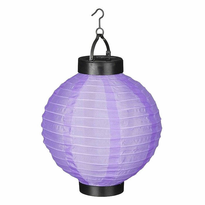 Eine Solar Laterne von Luca Lighting in der Größe 20cm in der Farbe violett.