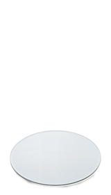 Eine Spiegelplatte Mirror rund von Sandra Rich in der Größe 30x30cm in der Farbe Silber.