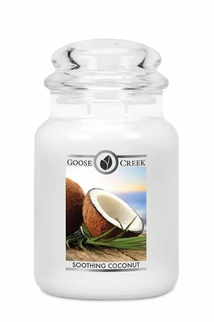 680gr 2-Docht Duftglas von Goose Creek mit dem Geruch Soothing Coconut.
