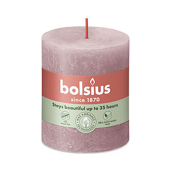 Bolsius Rustik Stumpenkerzen 80/68 mm - Eschen Rose (1 Stück) Artikelvorschau Rustik Stumpenkerzen 80/68 mm - Eschen Rose (1 Stück)