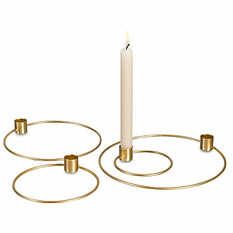 Halbach Kerzenhalter-Set "Ringe" - gold (4er Set) Artikelvorschau Kerzenhalter-Set "Ringe" - gold (4er Set)