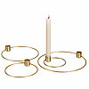 Ein Kerzenhalter-Set "4 Ringe" von Halbach in der Farbe Gold.