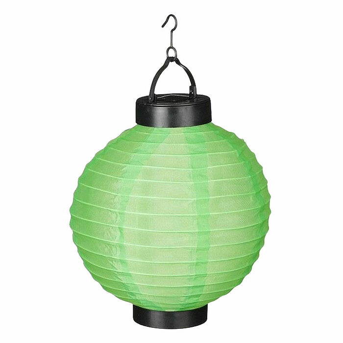 Eine Solar Laterne von Luca Lighting in der Größe 20cm in der Farbe grün.