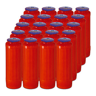 Aeterna EwiglichtÖlkerze Nr. 10 - 100 % reines Pflanzenöl (20 Stück) - rot Artikelvorschau EwiglichtÖlkerze Nr. 10 - 100 % reines Pflanzenöl (20 Stück) - rot