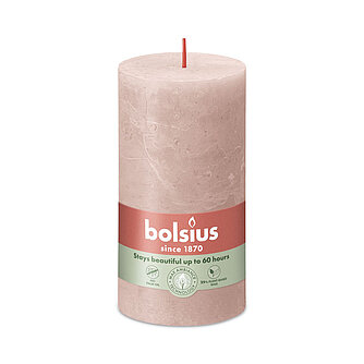 Bolsius Rustik Stumpenkerzen 130/68 mm - Nebliges Rosa (1 Stück) Artikelvorschau Rustik Stumpenkerzen 130/68 mm - Nebliges Rosa (1 Stück)