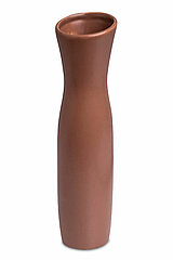 Eine Keramikvase Cone von Sandra Rich in der Größe 30x7,5cm in der Farbe Braun.