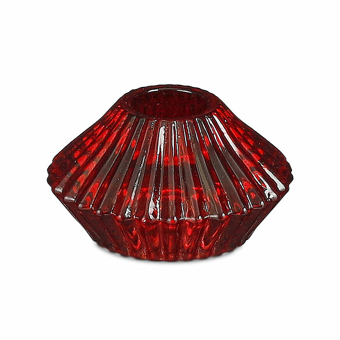 Ein 2 in 1 Kerzenhalter Elois von Edelman in der Größe 4x7cm in der Farbe rot.
