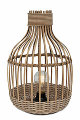 Eine Ostra LED Laterne von Mica Decorations in der Größe 37x24cm in der Farbe braun.