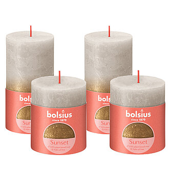 Bolsius Adventsset Sunset - Sandgrau (4er Set) Artikelvorschau Adventsset Sunset - Sandgrau (4er Set)